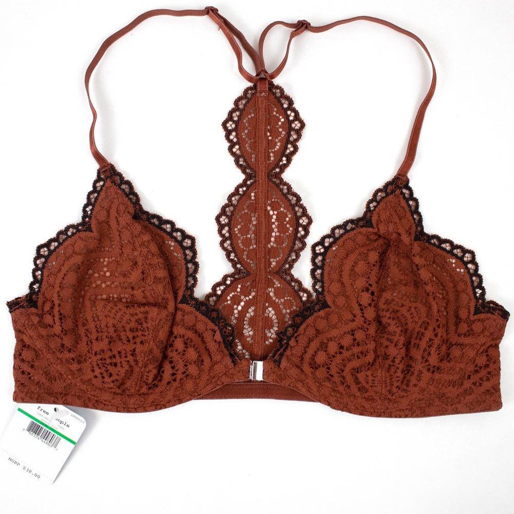 NWT Free People Slow Dance Bra - Brick Red 32C